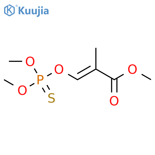 2-Propenoic acid,3-[(dimethoxyphosphinothioyl)oxy]-2-methyl-, methyl ester structure