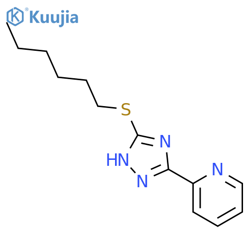 PYRIDINE, 2-[5-(HEXYLTHIO)-1H-1,2,4-TRIAZOL-3-YL]- structure