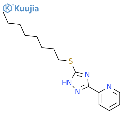 Pyridine, 2-[5-(octylthio)-1H-1,2,4-triazol-3-yl]- structure