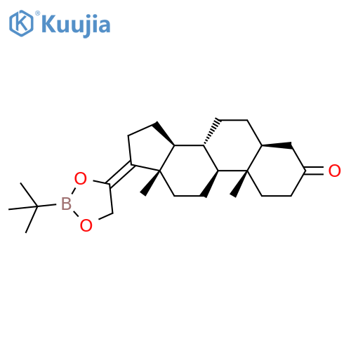 (5S,8R,9S,10S,13S,14S,17E)-17-(2-Tert-butyl-1,3,2-dioxaborolan-4-ylidene)-10,13-dimethyl-2,4,5,6,7,8,9,11,12,14,15,16-dodecahydro-1H-cyclopenta[a]phenanthren-3-one structure