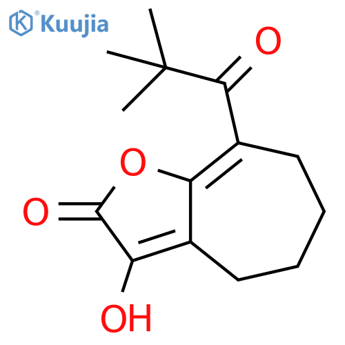 2H-Cyclohepta[b]furan-2-one,8-(2,2-dimethyl-1-oxopropyl)-4,5,6,7-tetrahydro-3-hydroxy- structure