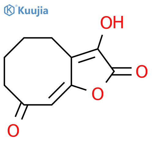 Cycloocta[b]furan-2,8-dione, 4,5,6,7-tetrahydro-3-hydroxy- structure