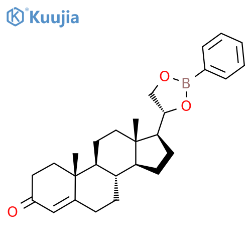 Pregn-4-en-3-one, 20beta,21-dihydroxy-, cyclic benzeneboronate structure