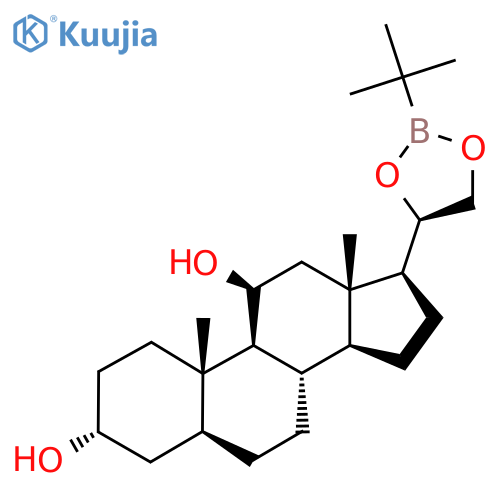 (3R,5S,8S,9S,10S,11S,13S,14S,17S)-17-[(4R)-2-Tert-butyl-1,3,2-dioxaborolan-4-yl]-10,13-dimethyl-2,3,4,5,6,7,8,9,11,12,14,15,16,17-tetradecahydro-1H-cyclopenta[a]phenanthrene-3,11-diol structure