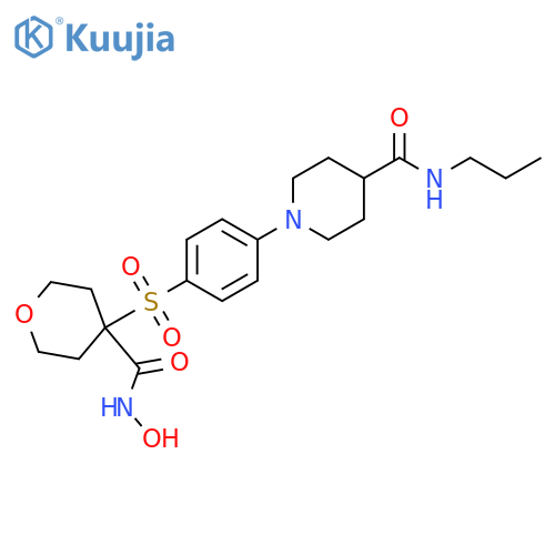 4-Piperidinecarboxamide,N-propyl-1-[4-[[tetrahydro-4-[(hydroxyamino)carbonyl]-2H-pyran-4-yl]sulfonyl]phenyl]- structure