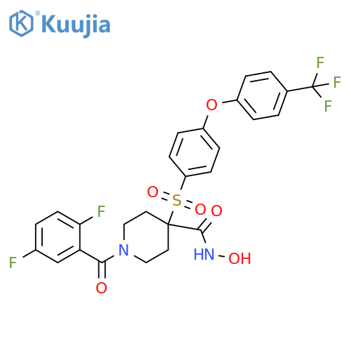4-Piperidinecarboxamide,1-(2,5-difluorobenzoyl)-N-hydroxy-4-[[4-[4-(trifluoromethyl)phenoxy]phenyl]sulfonyl]- structure