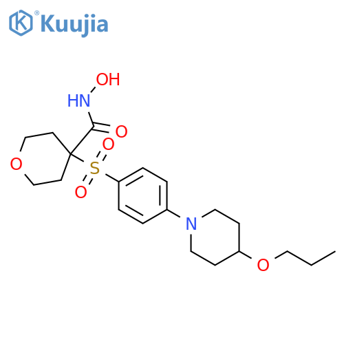 2H-Pyran-4-carboxamide,tetrahydro-N-hydroxy-4-[[4-(4-propoxy-1-piperidinyl)phenyl]sulfonyl]- structure
