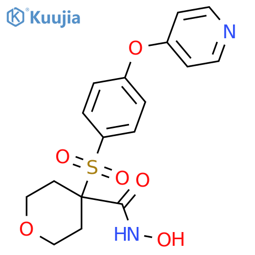 2H-Pyran-4-carboxamide,tetrahydro-N-hydroxy-4-[[4-(4-pyridinyloxy)phenyl]sulfonyl]- structure