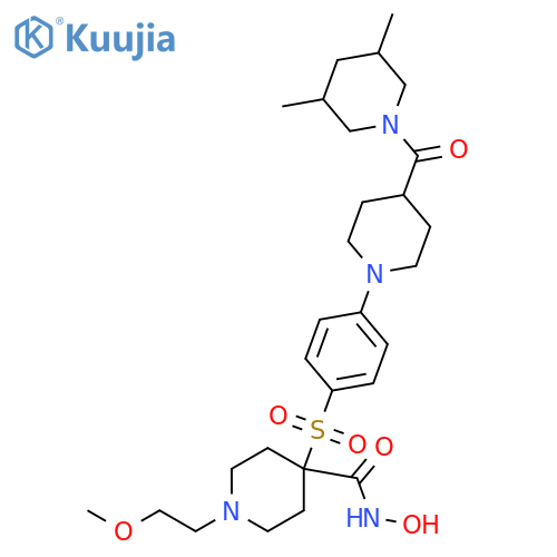 4-Piperidinecarboxamide,4-[[4-[4-[(3,5-dimethyl-1-piperidinyl)carbonyl]-1-piperidinyl]phenyl]sulfonyl]-N-hydroxy-1-(2-methoxyethyl)- structure