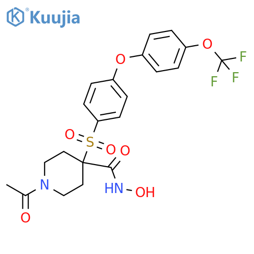 4-Piperidinecarboxamide,1-acetyl-N-hydroxy-4-[[4-[4-(trifluoromethoxy)phenoxy]phenyl]sulfonyl]- structure