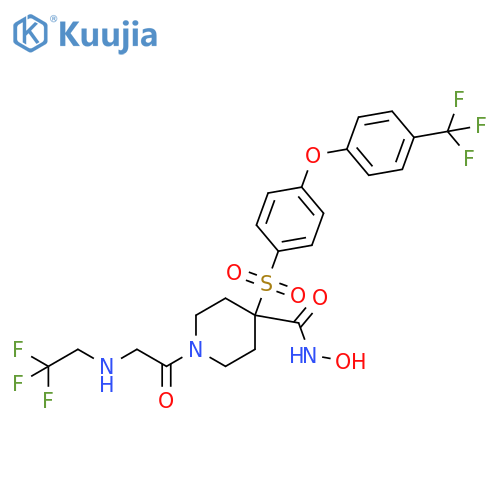 4-Piperidinecarboxamide,N-hydroxy-1-[[(2,2,2-trifluoroethyl)amino]acetyl]-4-[[4-[4-(trifluoromethyl)phenoxy]phenyl]sulfonyl]- structure