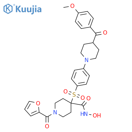 4-Piperidinecarboxamide,1-(2-furanylcarbonyl)-N-hydroxy-4-[[4-[4-(4-methoxybenzoyl)-1-piperidinyl]phenyl]sulfonyl]- structure