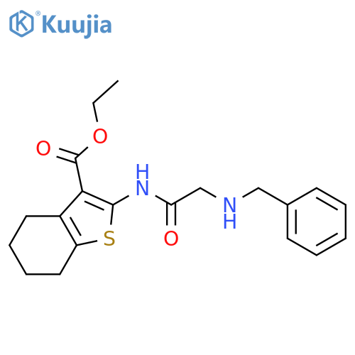 <br>ethyl 2-[(N-benzylglycyl)amino]-4,5,6,7-tetrahydro-1-benzothiophene-3-carbo xylate structure