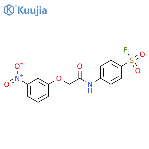 Benzenesulfonylfluoride, 4-[[2-(3-nitrophenoxy)acetyl]amino]- structure