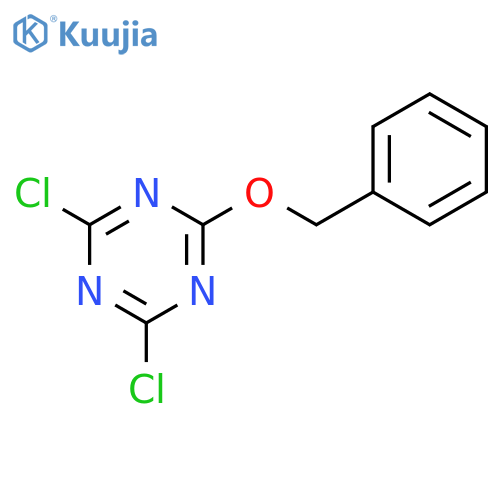 2-(benzyloxy)-4,6-dichloro-1,3,5-triazine structure