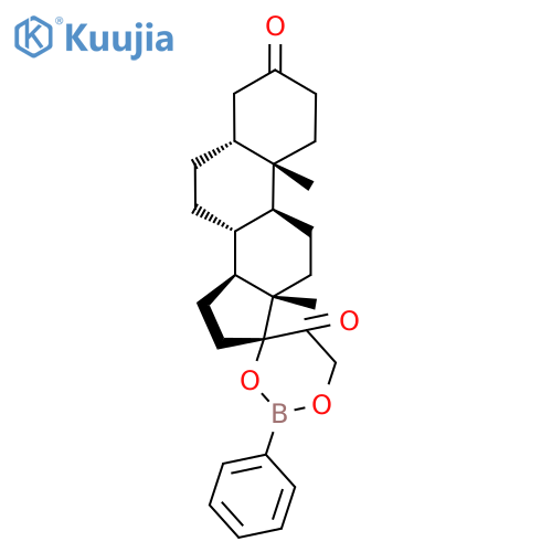 (4R,5'R,8'R,9'S,10'S,13'S,14'S)-10',13'-Dimethyl-2-phenylspiro[1,3,2-dioxaborinane-4,17'-2,4,5,6,7,8,9,11,12,14,15,16-dodecahydro-1H-cyclopenta[a]phenanthrene]-3',5-dione structure