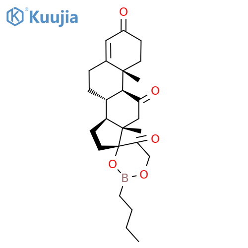 (8S,9S,10R,13S,14S,17R)-2'-Butyl-10,13-dimethylspiro[1,2,6,7,8,9,12,14,15,16-decahydrocyclopenta[a]phenanthrene-17,4'-1,3,2-dioxaborinane]-3,5',11-trione structure