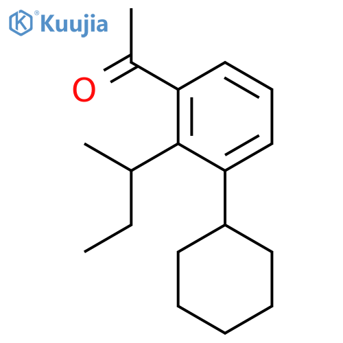 Ethanone, 1-[cyclohexyl(1-methylpropyl)phenyl]- structure