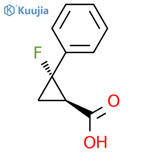 Cyclopropanecarboxylic acid, 2-fluoro-2-phenyl-, (1R,2S)-rel- structure