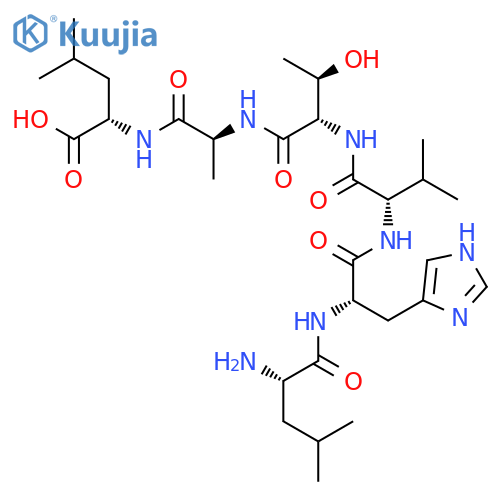 L-Leucine, L-leucyl-L-histidyl-L-valyl-L-threonyl-L-alanyl- structure