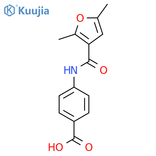 4-[(2,5-Dimethyl-furan-3-carbonyl)-amino]-benzoic acid structure