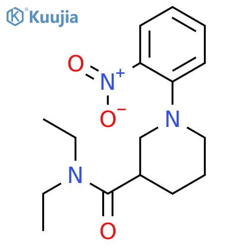 3-Piperidinecarboxamide, N,N-diethyl-1-(2-nitrophenyl)- structure