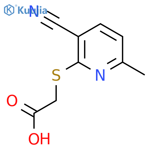 (3-Cyano-6-methylpyridin-2-yl)thioacetic acid structure