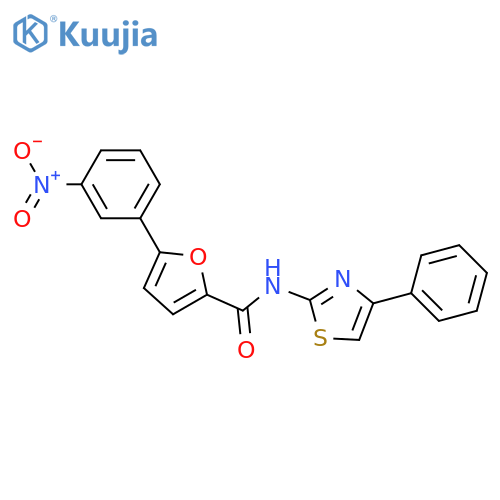 5-(3-Nitrophenyl)-furan-2-carboxylic acid (4-phenylthiazol-2-yl)-amide structure