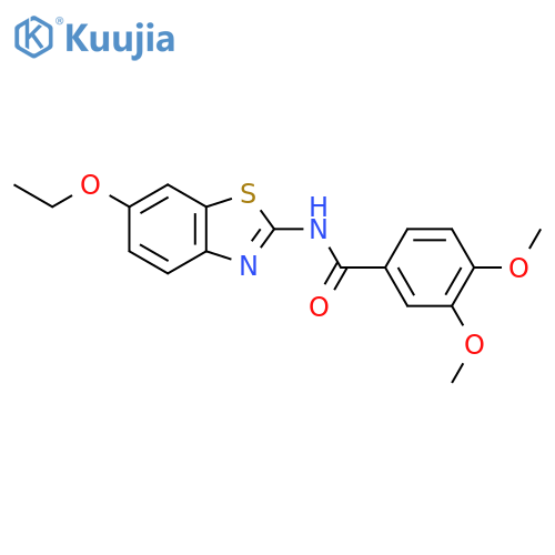 N-(6-ethoxy-1,3-benzothiazol-2-yl)-3,4-dimethoxybenzamide structure