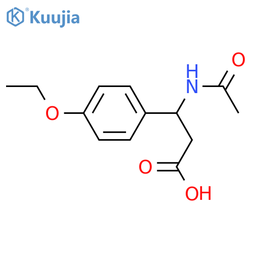 3-acetamido-3-(4-ethoxyphenyl)propanoic acid structure