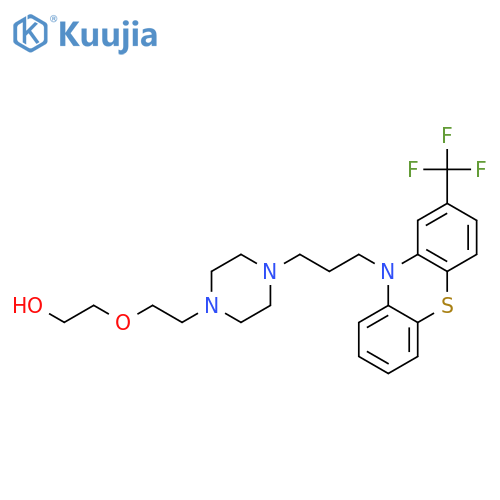 2-(2-(4-(3-(2-trifluoromethylphenothiazin-10-yl)propyl)piperazin-1-yl)ethoxy)ethanol structure