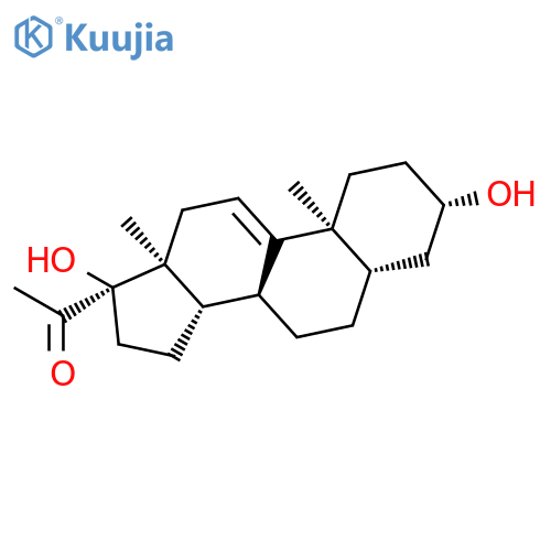 Pregn-9(11)-en-20-one, 3,17-dihydroxy-, (3b,5a)- structure
