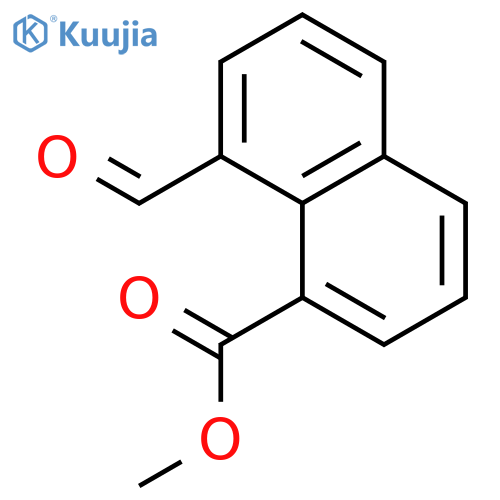 1-Naphthalenecarboxylicacid, 8-formyl-, methyl ester structure