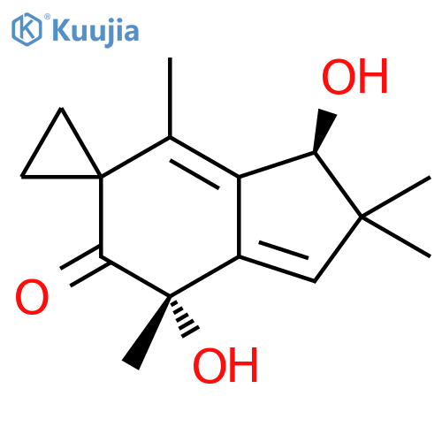 Spiro[cyclopropane-1,5'-[5H]inden]-6'(3'H)-one,2',7'-dihydro-3',7'-dihydroxy-2',2',4',7'-tetramethyl-, (3'S,7'S)- structure