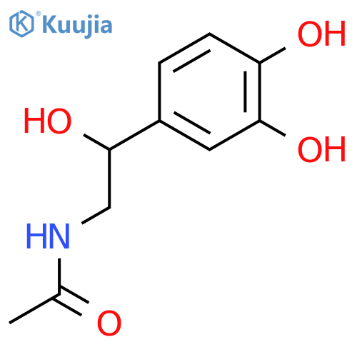 Acetamide,N-[(2R)-2-(3,4-dihydroxyphenyl)-2-hydroxyethyl]- structure