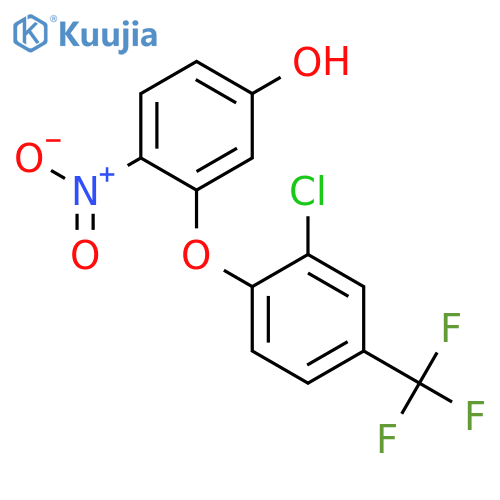 3-(2-Chloro-4-trifluoromethyl-phenoxy)-4-nitro-phenol structure