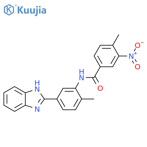 Benzamide,N-[5-(1H-benzimidazol-2-yl)-2-methylphenyl]-4-methyl-3-nitro- structure