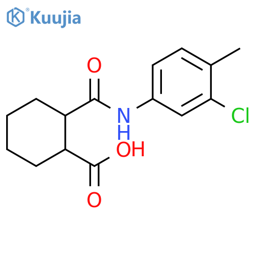 2-(3-chloro-4-methylphenyl)carbamoylcyclohexane-1-carboxylic acid structure