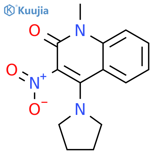 1-Methyl-3-nitro-4-(pyrrolidin-1-yl)-1,2-dihydroquinolin-2-one structure