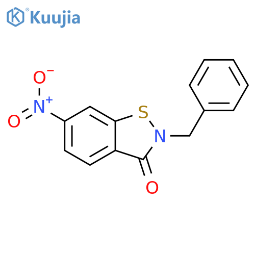 1,2-Benzisothiazol-3(2H)-one, 6-nitro-2-(phenylmethyl)- structure