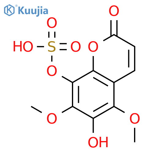 2H-1-Benzopyran-2-one, 6-hydroxy-5,7-dimethoxy-8-(sulfooxy)- structure