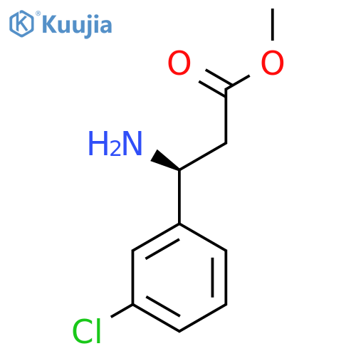 Methyl (3S)-3-amino-3-(3-chlorophenyl)propanoate structure
