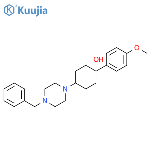 Cyclohexanol, 1-(4-methoxyphenyl)-4-[4-(phenylmethyl)-1-piperazinyl]- structure