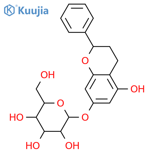 β-D-Glucopyranoside, (2S)-3,4-dihydro-5-hydroxy-2-phenyl-2H-1-benzopyran-7-yl structure