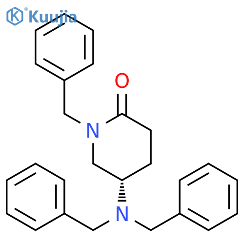 2-Piperidinone, 5-[bis(phenylmethyl)amino]-1-(phenylmethyl)-, (5S)- structure