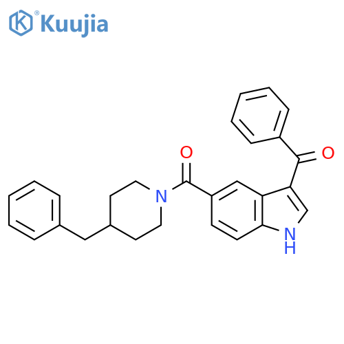 Piperidine, 1-[(3-benzoyl-1H-indol-5-yl)carbonyl]-4-(phenylmethyl)- structure