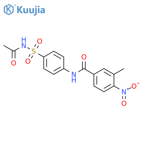 N-[4-(acetylsulfamoyl)phenyl]-3-methyl-4-nitrobenzamide structure