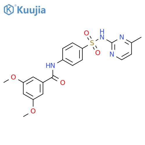 3,5-dimethoxy-N-{4-(4-methylpyrimidin-2-yl)sulfamoylphenyl}benzamide structure