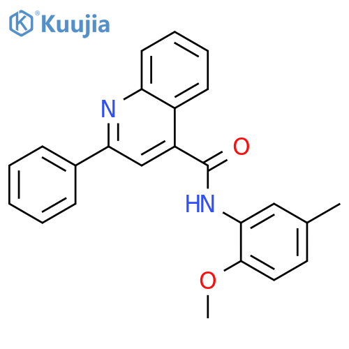 N-(2-methoxy-5-methylphenyl)-2-phenyl-4-quinolinecarboxamide structure