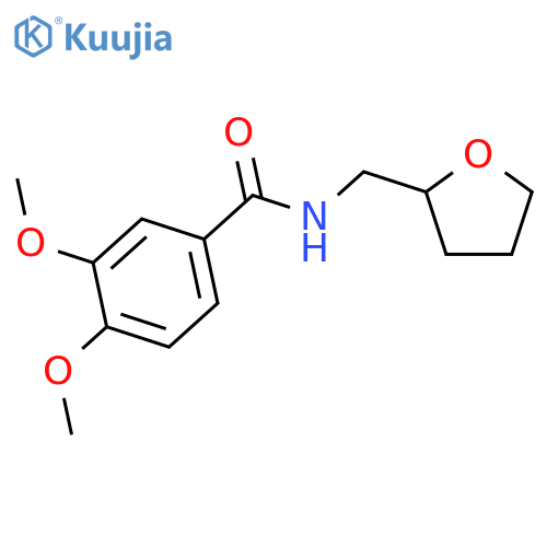 3,4-dimethoxy-N-(tetrahydro-2-furanylmethyl)benzamide structure